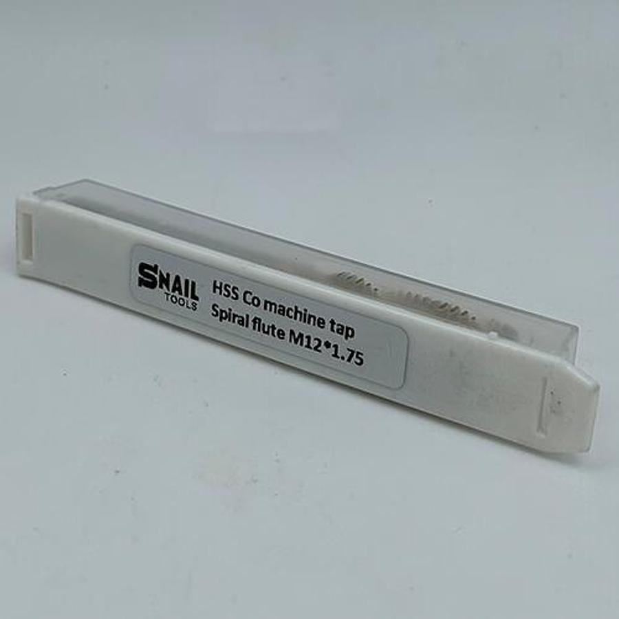 Snail Tools HSS M2 Spiral Flute Machine Tap (M12 x 1.75 Coarse Pitch)