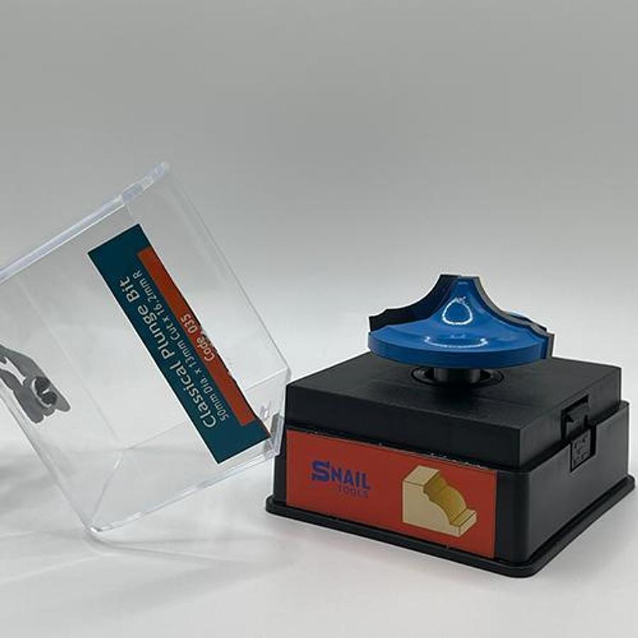 CARBIDE CLASSICAL PLUNGE ROUTER BIT – 50MM DIA x 13MM CUT – x 16.2MM R