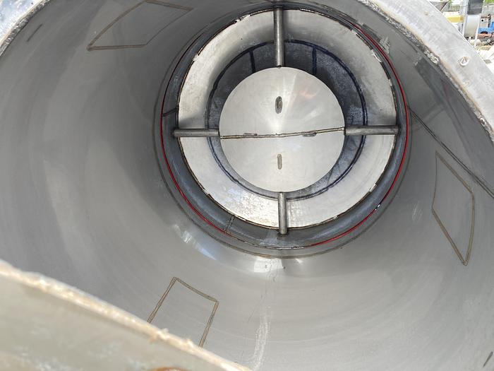 Used Carman approximately 46 cubic feet stainless steel hopper