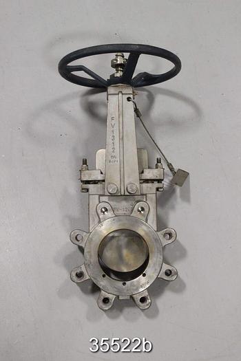 Used Fabri FV-C6702426500 4" Hand Operated Knife Gate Valve #35522