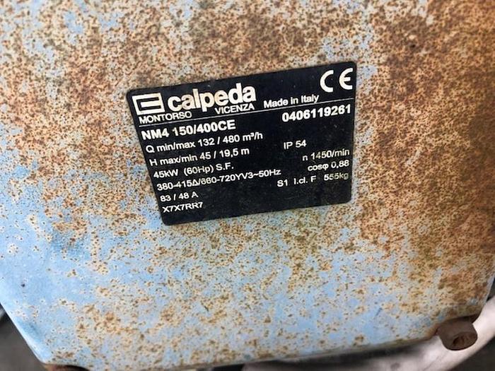 Usato POMPE CON MOTORE 45 KW (PESO 750 Kg)  e 15 kW (PESO 266 Kg)