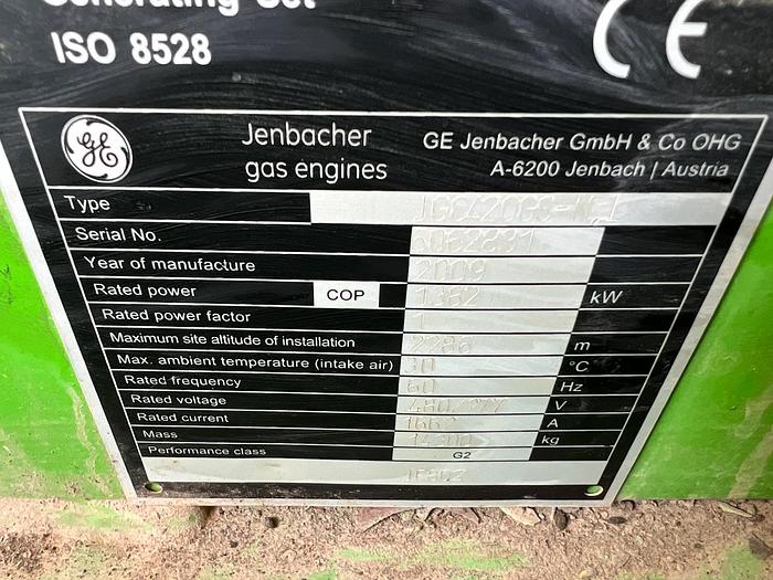 Used 2008 GE Jenbacher JGC420 GS-A85