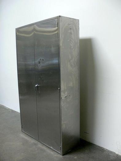Used Stainless Steel Storage Cabinet  16" x 47" x 80"
