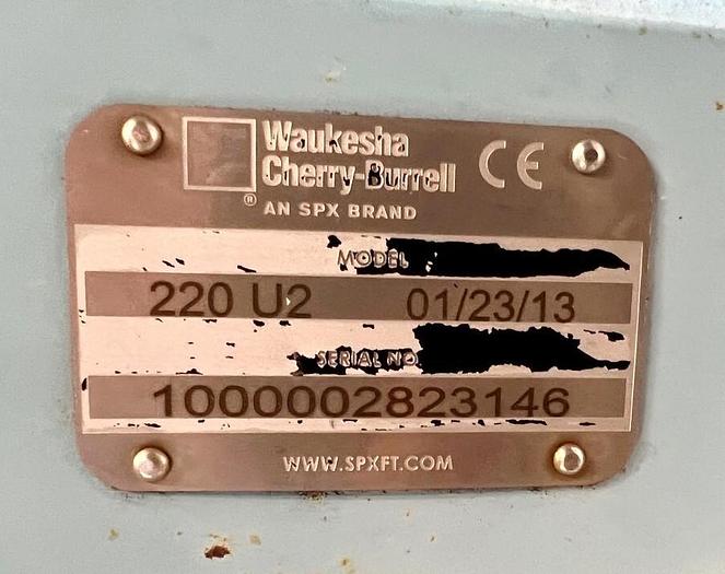 Used 4" SPX 220-U2 ROTARY LOBE PUMP - S/S - 40 HP