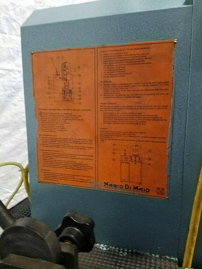 Used 210 Ton Mario DiMaio Hydraulic Coining Press Gold Silver Brass Aluminum
