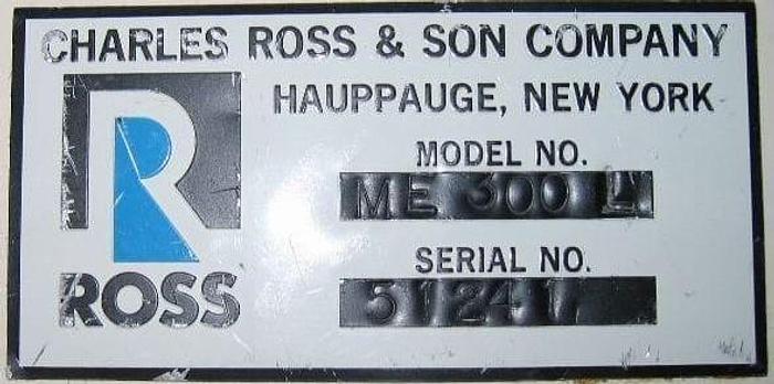 Used ROSS ME-300 L HIGH SHEAR BENCH TOP MIXER/EMULSIFIER – #6148