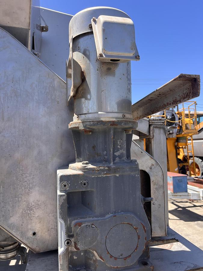 Used Hughes 48” diameter x 16’ long stainless steel hot water rotary blancher