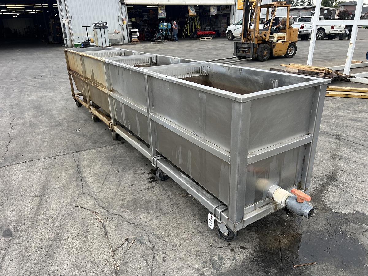 Used 650 gallon stainless steel rectangular tank