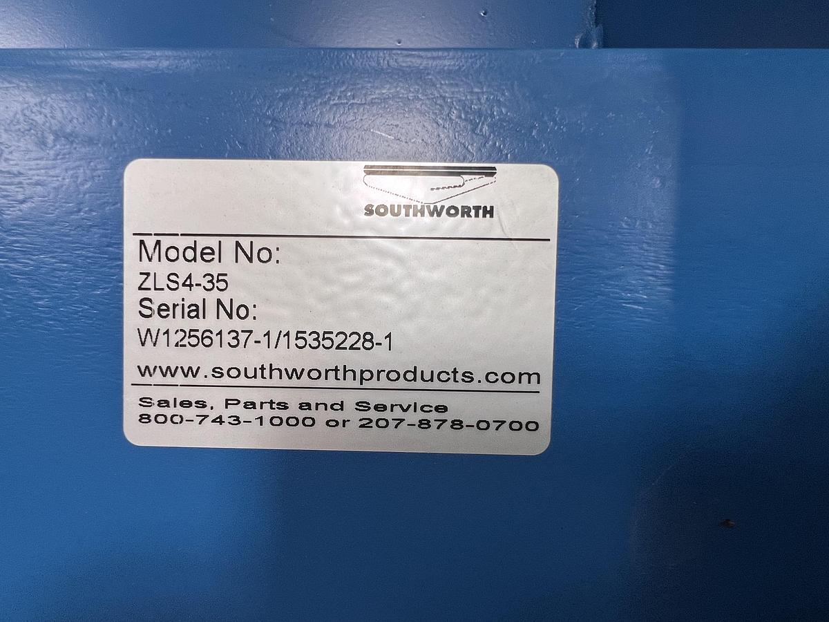 Used Southworth model ZLS4-35 4000 pound floor height lift table