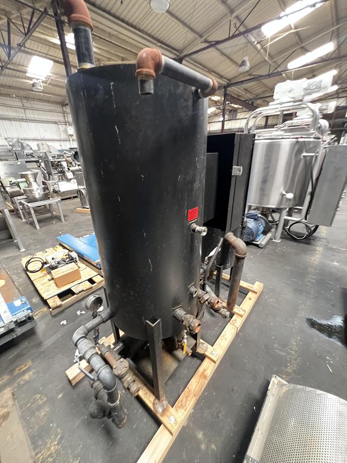 Used Parker dual boiler feed water skid with tank