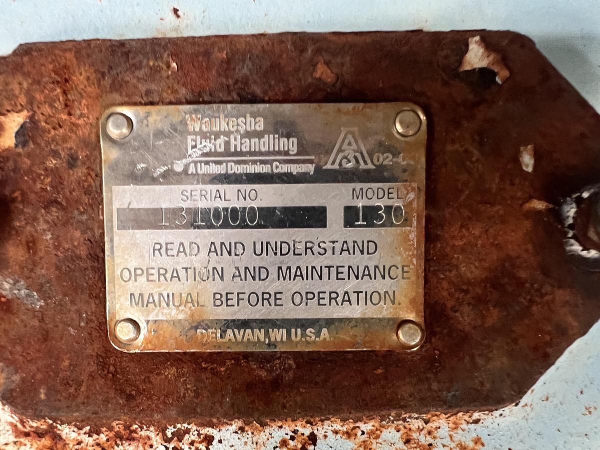 Used Waukesha model 130-U1 positive displacement pump