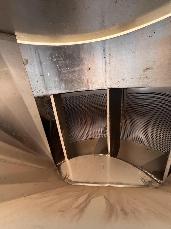Used Lyco 60” diameter x 12’ long stainless steel hot water rotary blancher