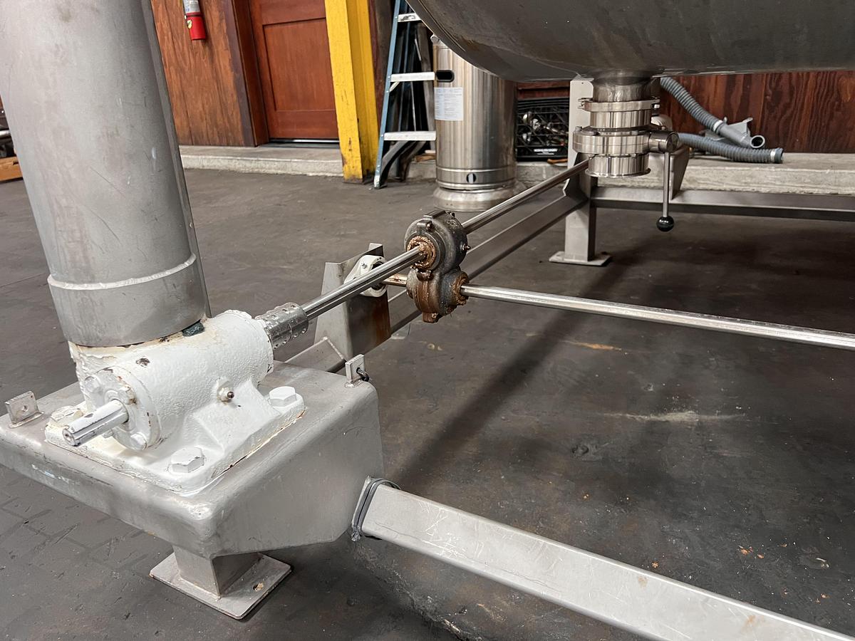 Used Hughes 48" diameter x 8' long stainless steel hot water rotary blancher