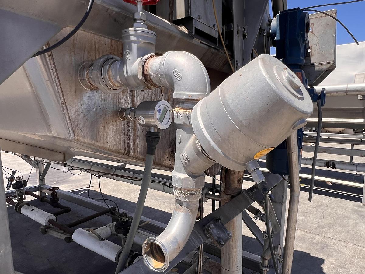 Used Lyco 60” diameter x 12’ long stainless steel hot water rotary blancher