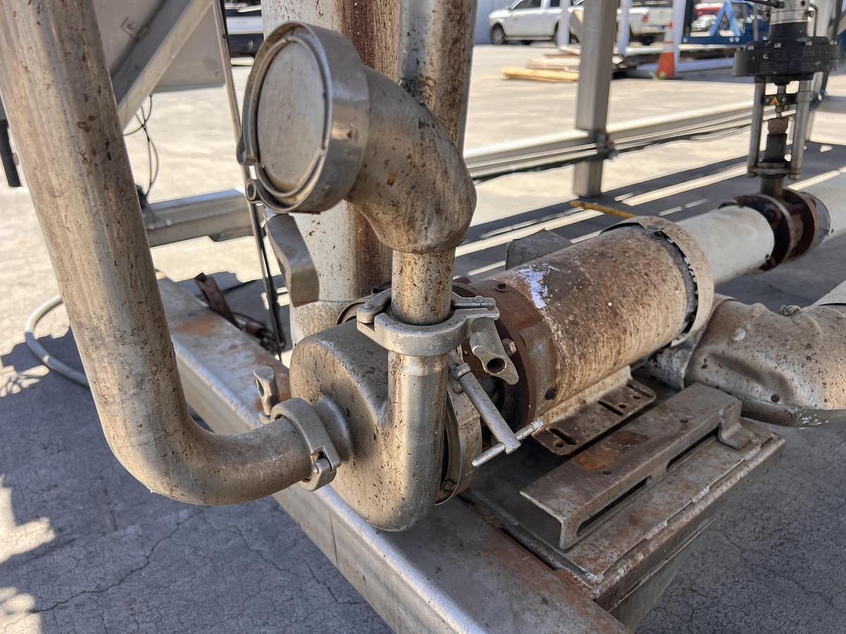 Used Lyco 60” diameter x 12’ long stainless steel hot water rotary blancher
