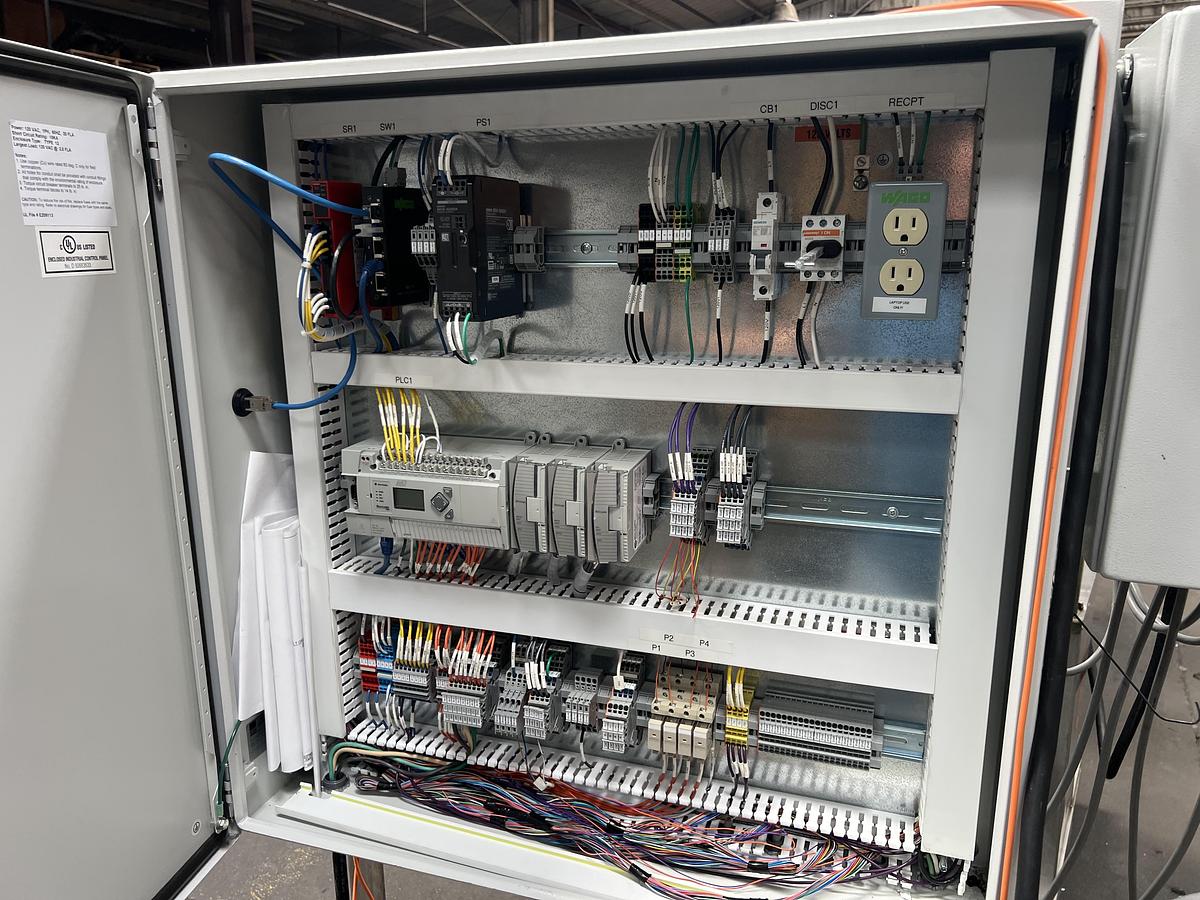 Used Never used control panel with an Allen-Bradley MicroLogic 1400 PLC