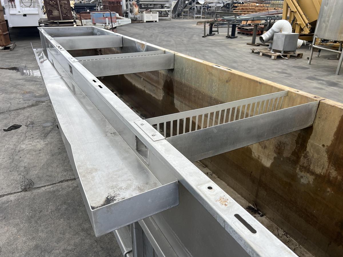 Used 650 gallon stainless steel rectangular tank
