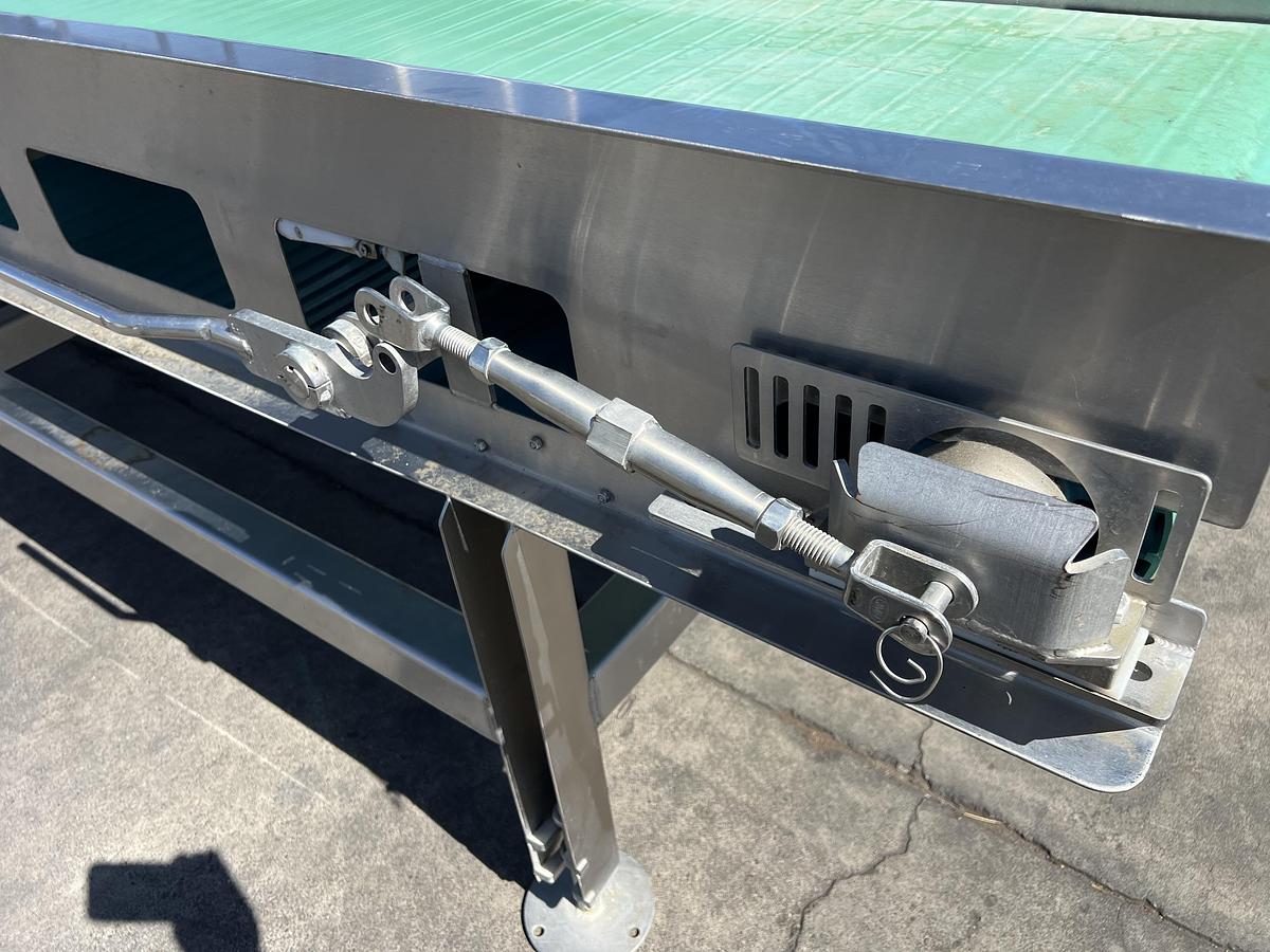 Used 24” wide x 20’ long stainless steel sanitary belt conveyor