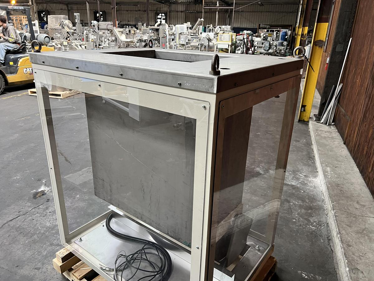 Used 15 cubic foot stainless steel feed hopper measuring 22” wide x 31” long x 42” tall