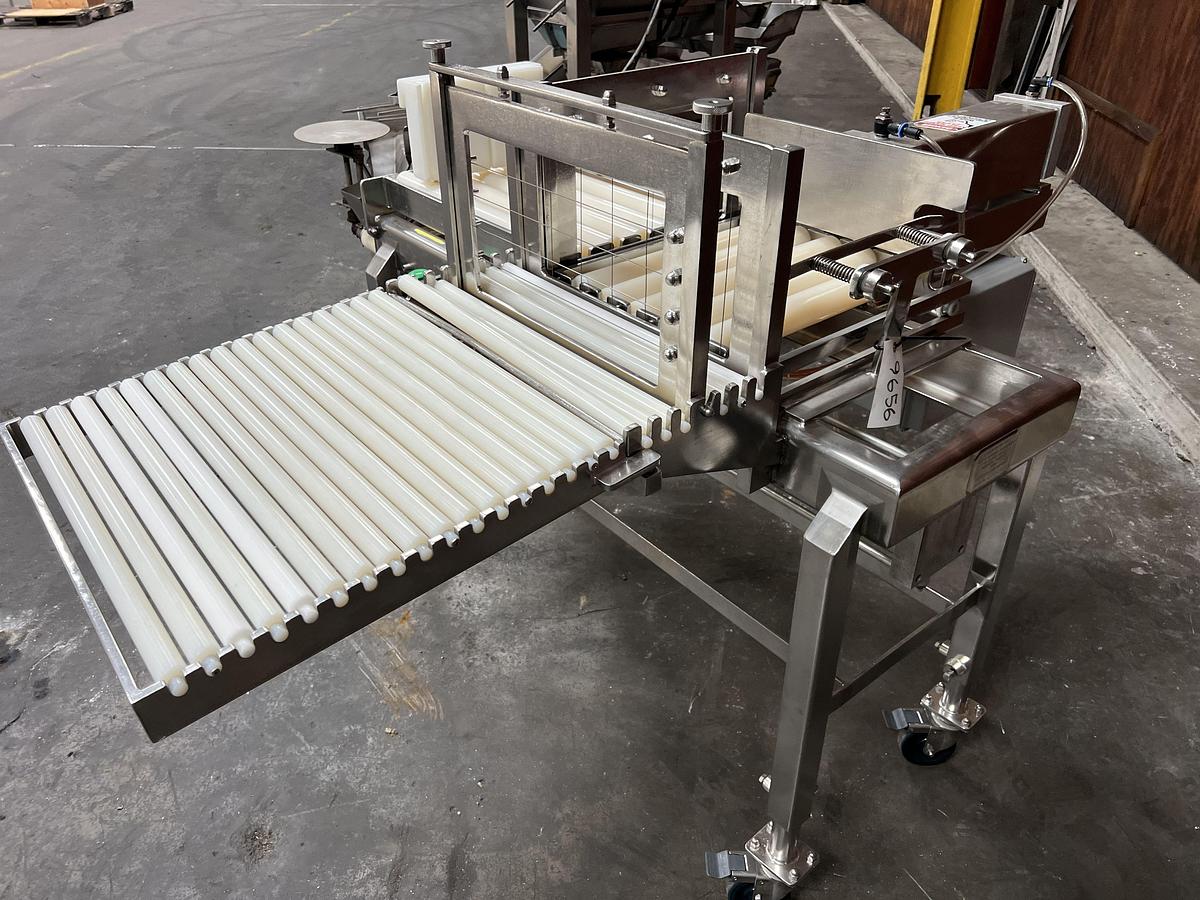 Used Econo Cheese stainless teel two-way pnuematic cheese block cutter
