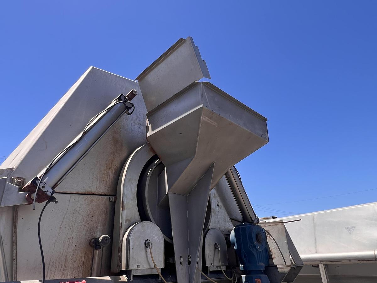 Used Lyco 60” diameter x 12’ long stainless steel hot water rotary blancher