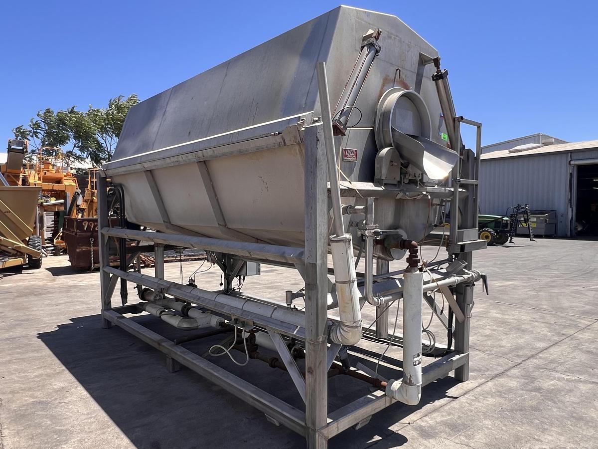 Used Lyco 60” diameter x 12’ long stainless steel hot water rotary blancher