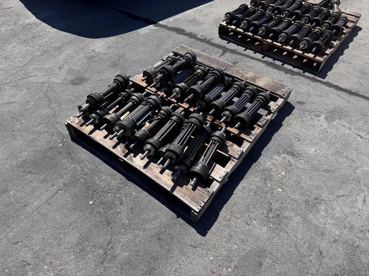 Used Urschel model F brass cross cut spindles
