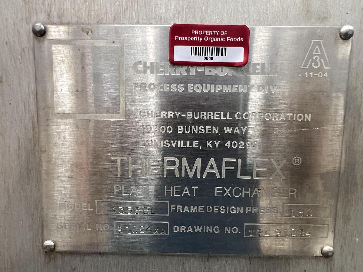 Used Cherry-Burrell ‘Thermaflex’ model 435S-BL plate and frame heat exchanger