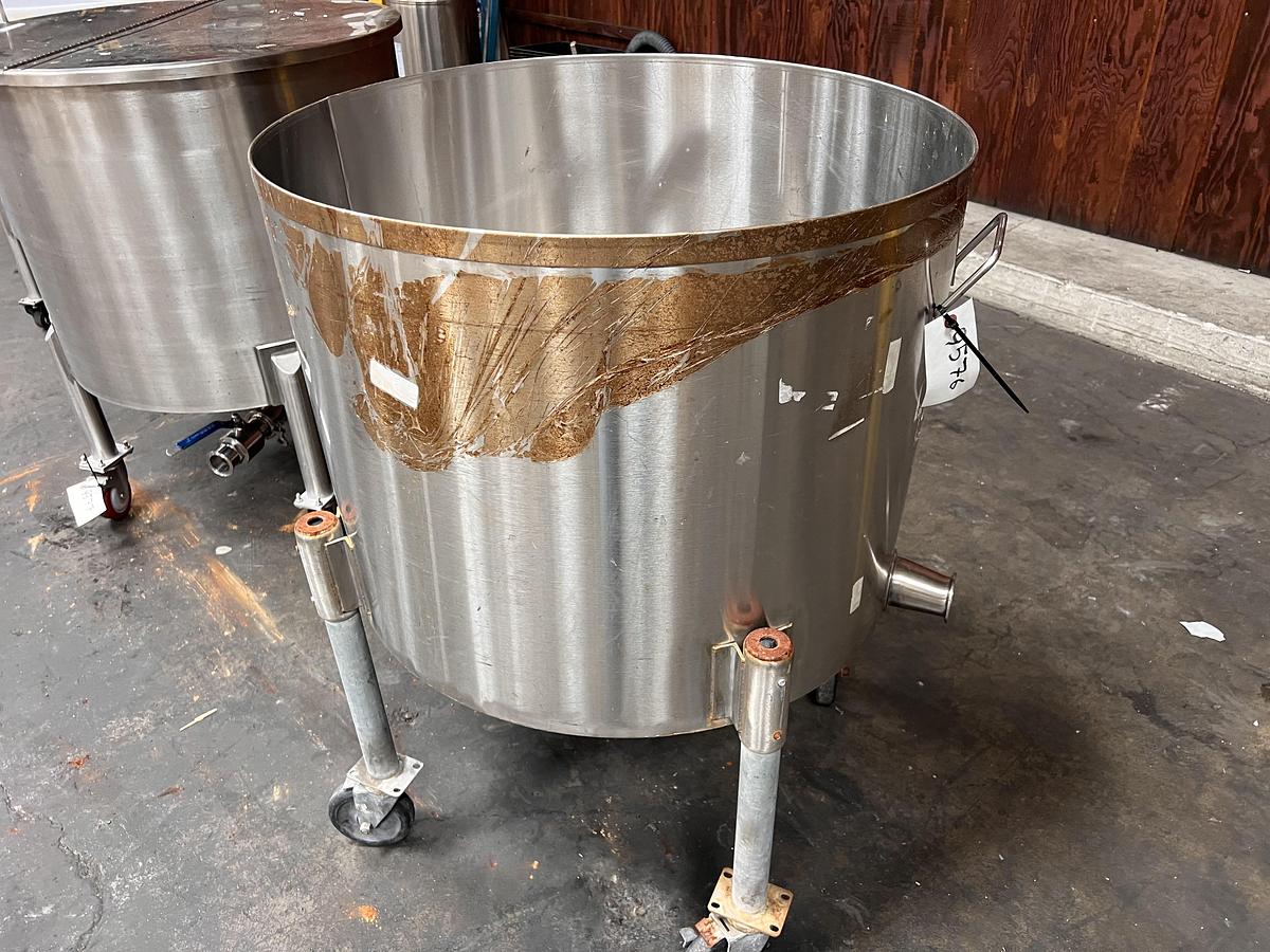 Used 60 gallon stainless steel vertical tank