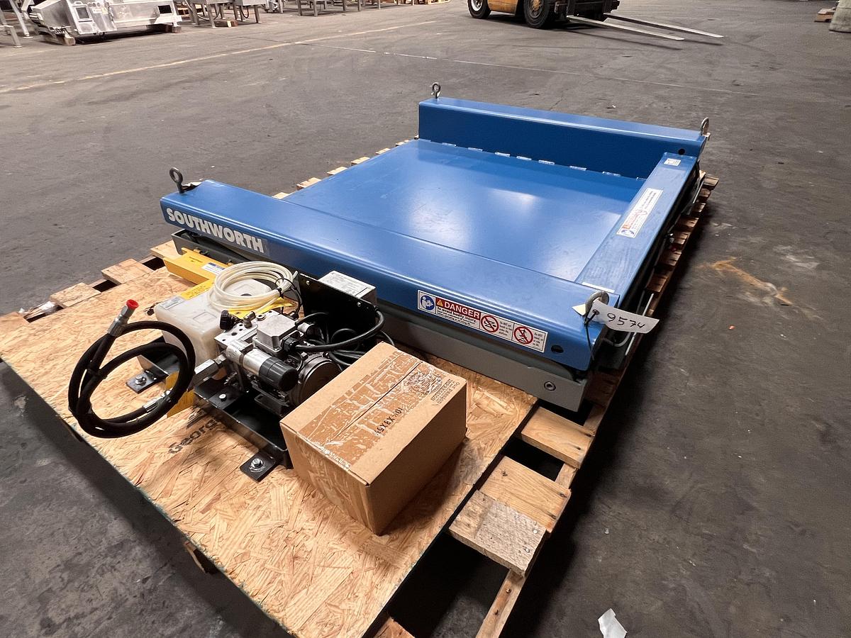 Used Southworth model ZLS4-35 4000 pound floor height lift table