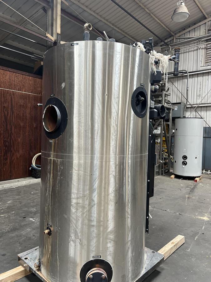 Used Parker model VSRT-60 Spiral Rib Tubeless steam boiler
