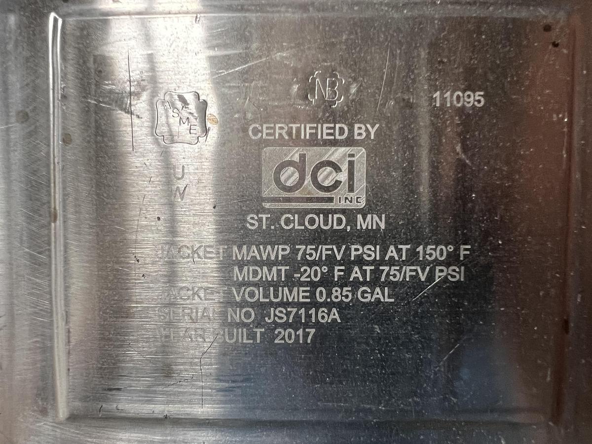 Used DCI 300 gallon single shell vertical Dynamixer