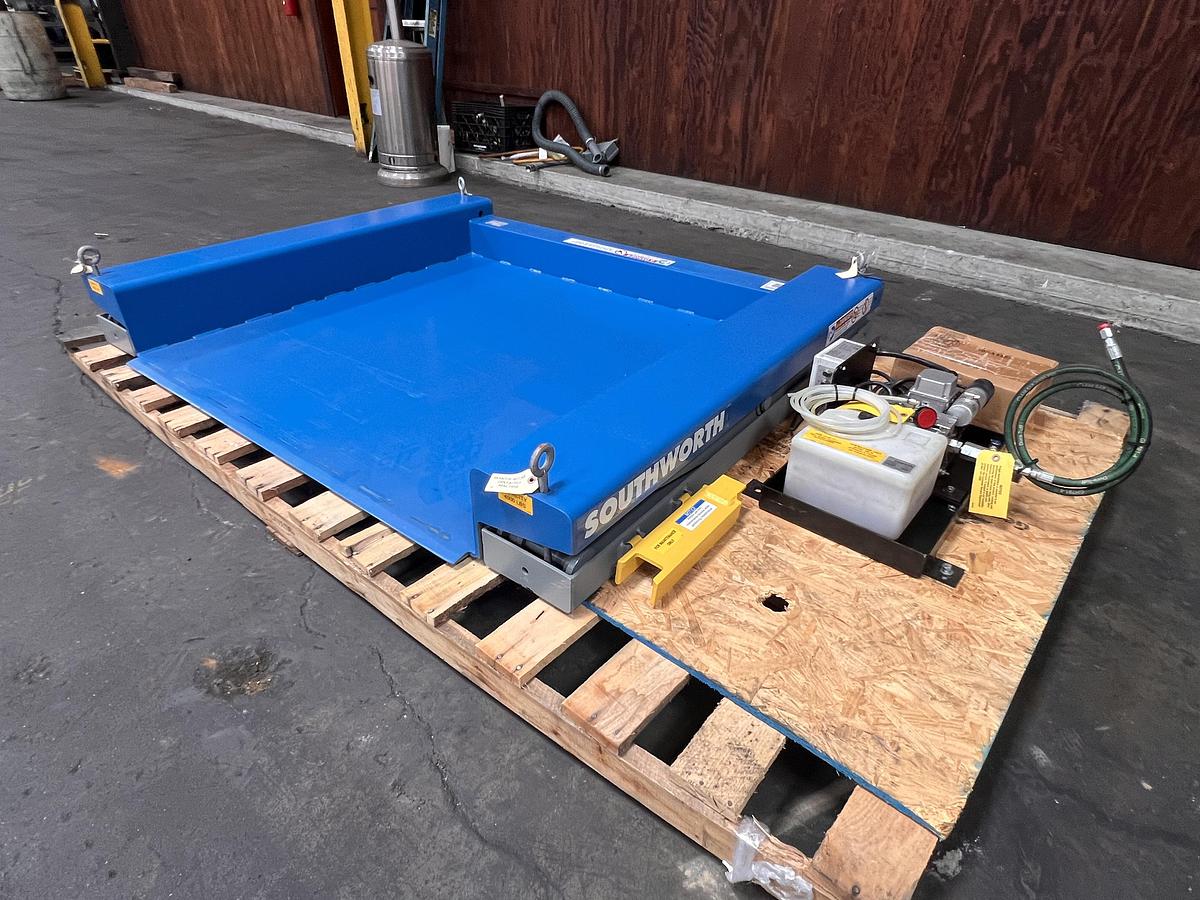 Used Southworth model ZLS4-35 4000 pound floor height lift table