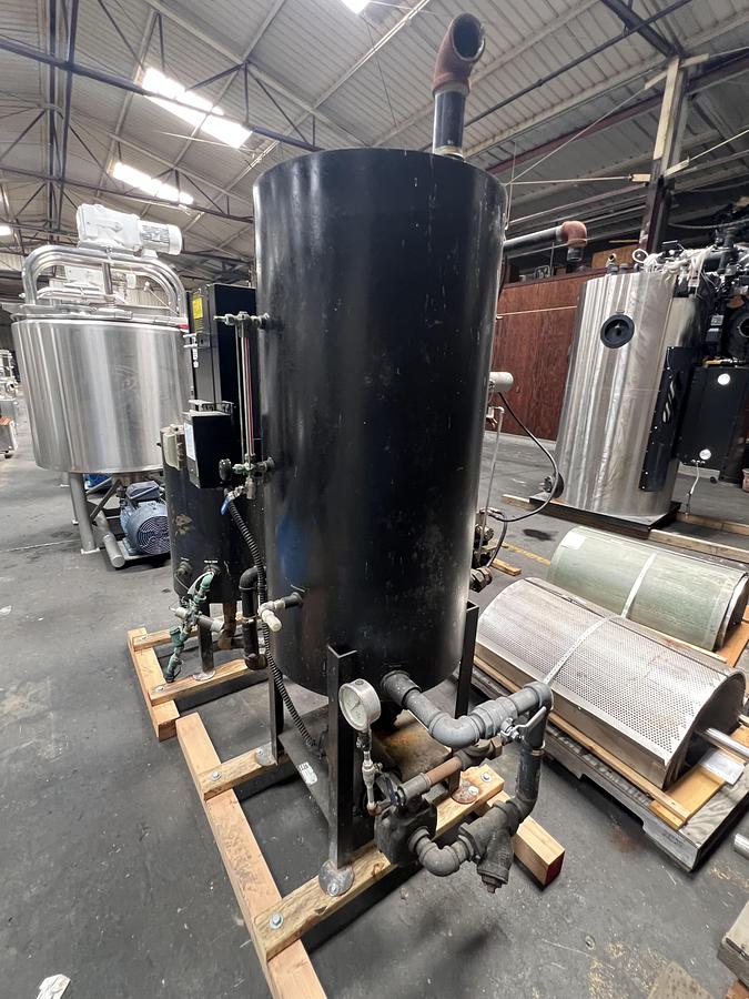 Used Parker dual boiler feed water skid with tank