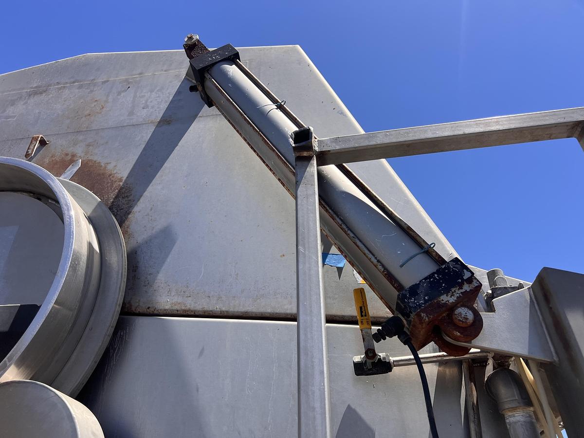 Used Lyco 60” diameter x 12’ long stainless steel hot water rotary blancher