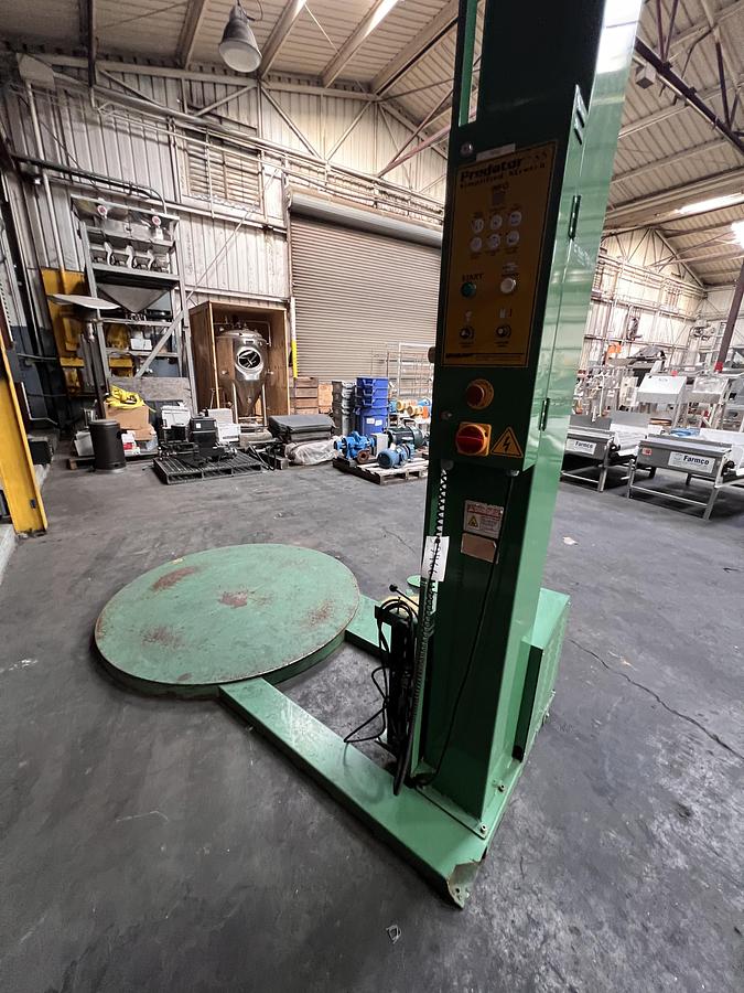 Used Highlight 'Preditor SS Simplified Stretch' model H-1675 semi-automatic pallet stretch wrapper