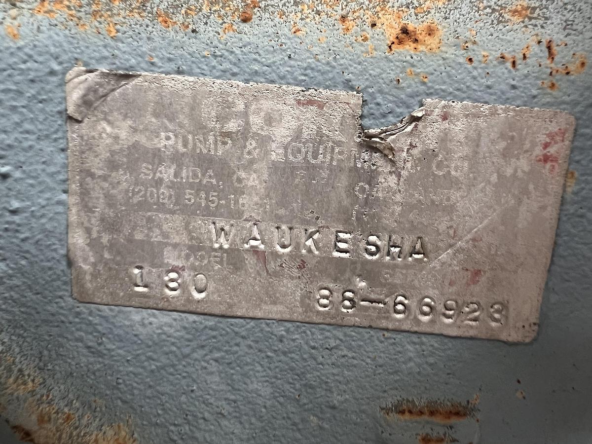 Used Waukesha model 130-U1 positive displacement pump