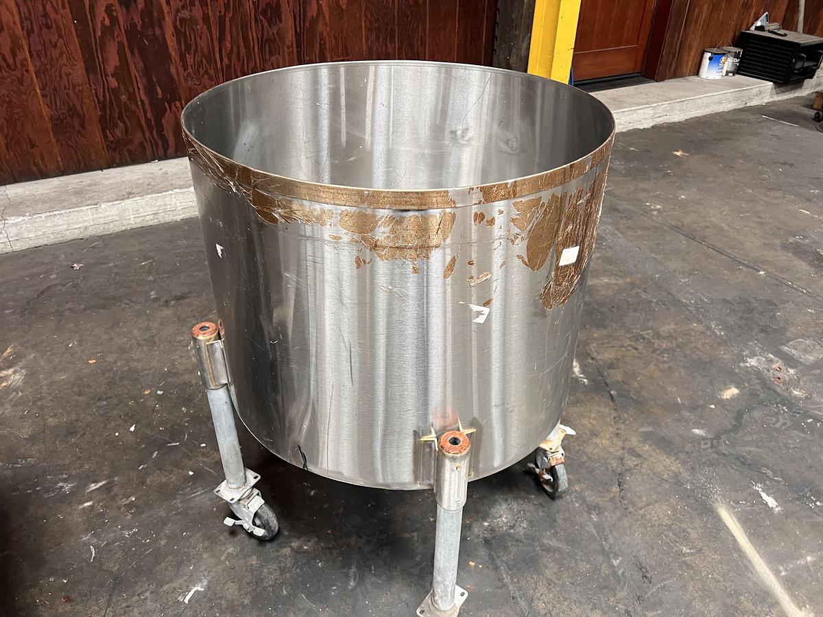 Used 60 gallon stainless steel vertical tank