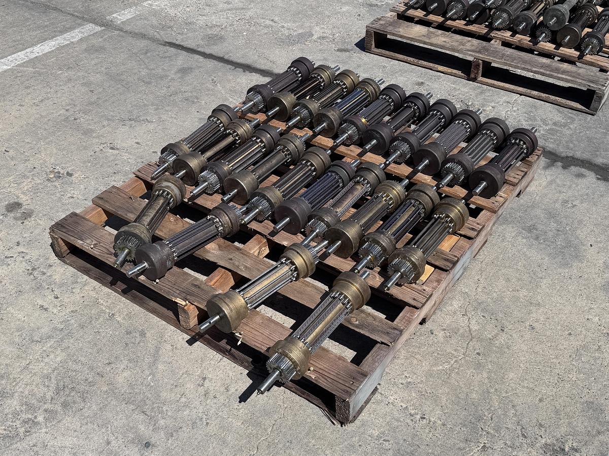 Used Urschel model F brass cross cut spindles