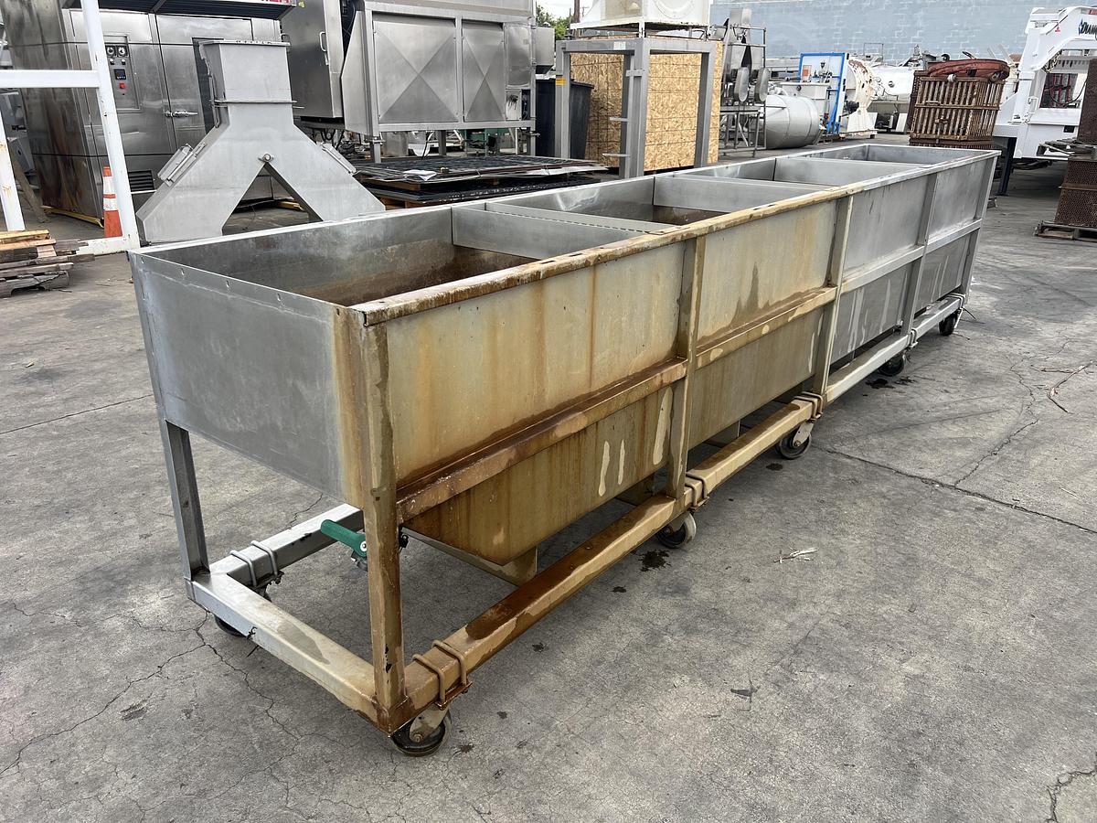 Used 650 gallon stainless steel rectangular tank