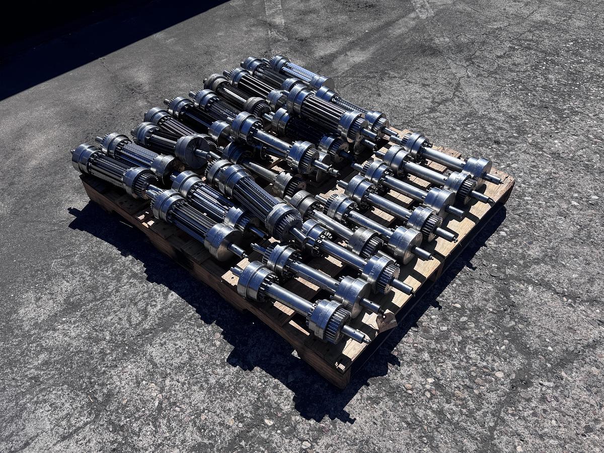 Used Urschel model G/GA stainless steel cross cut spindles