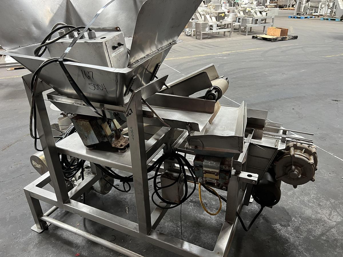 Used Custom manufactured slot filler for 307x111 cans last filling bay shrimp
