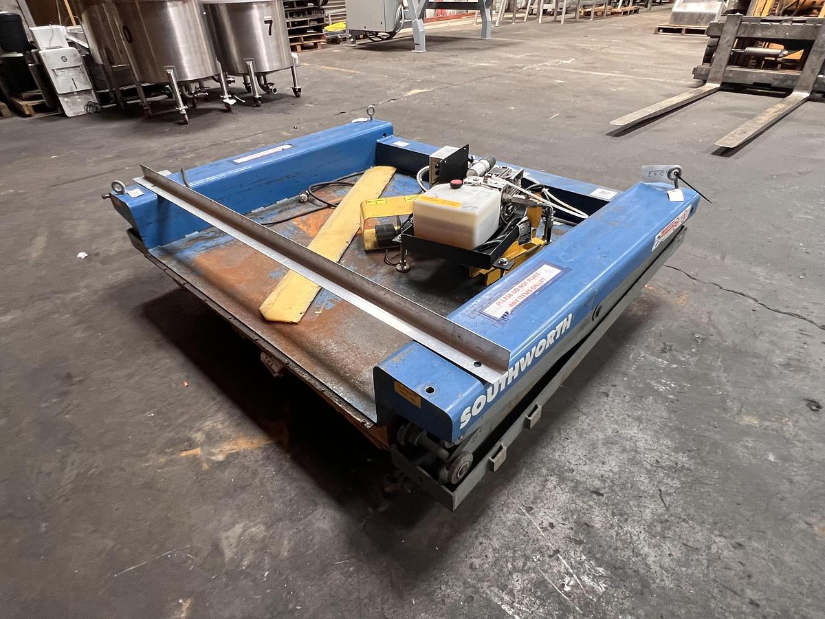 Used Southworth model ZLS2-35 2000 pound floor height lift table