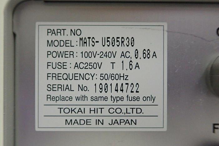 Used Nikon Tokai Hit Model MATS-U505R30 Microscope Thermo Plate Controller