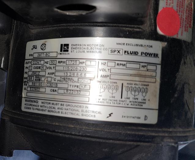 Used SPX EMERSON 2977BC Electric MOTOR LR22132 TYPE KF e22922 (302)