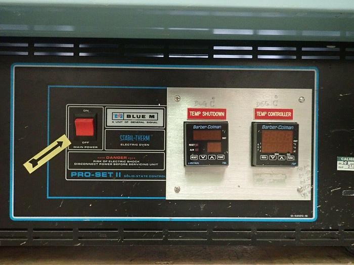 Used Blue M Model OV-500C-3 Stabil-Therm Electric Oven with Exhaust Connection