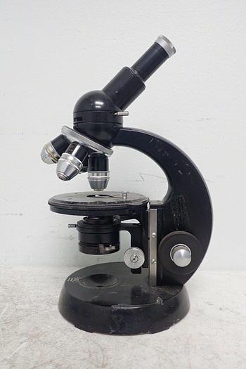 Used Carl Zeiss POL Monocular Microscope with 4 POL Objectives