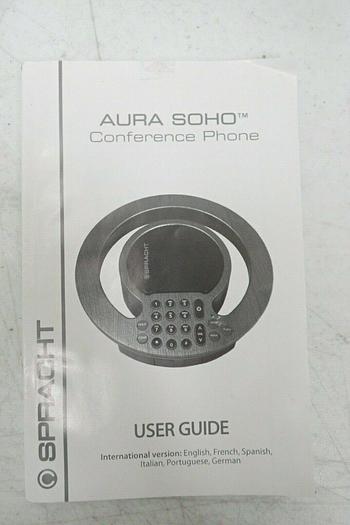 Used Spracht CP-2016 AURA SoHo Conference Speaker Phone w/ Adapter and User Guide