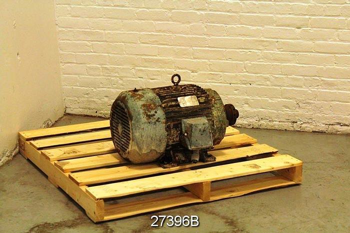Used Reliance P28C466F Ac Motor, 15 Hp, 1175 Rpm, 460V, Frame 284T, S.F. 1.15, 18.8 Amps, 60Hz,  3 Phase, Tefc, Continuous Duty #27396