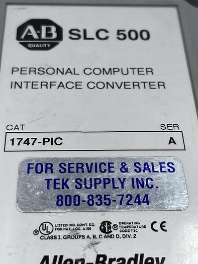 Used Allen-Bradley 1747-PIC Ser A